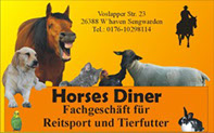 Horses Diner Visitenkarte